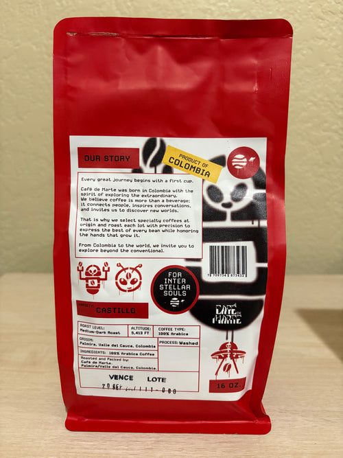 Café de Marte Colombian Whole Bean Coffee